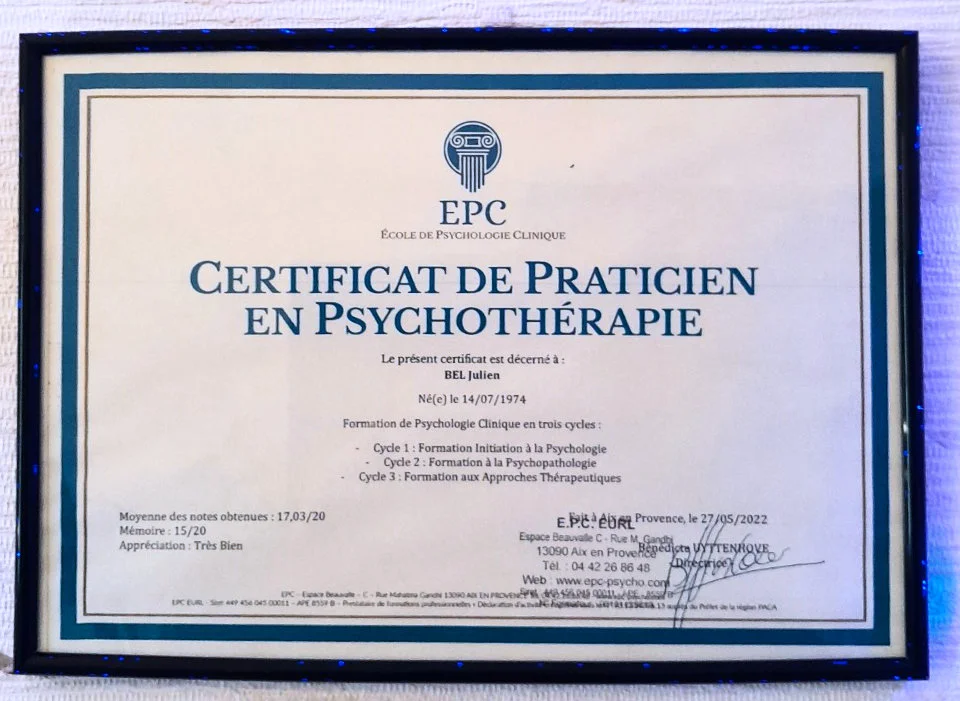Diplôme psychopraticien ou praticien en psychothérapie